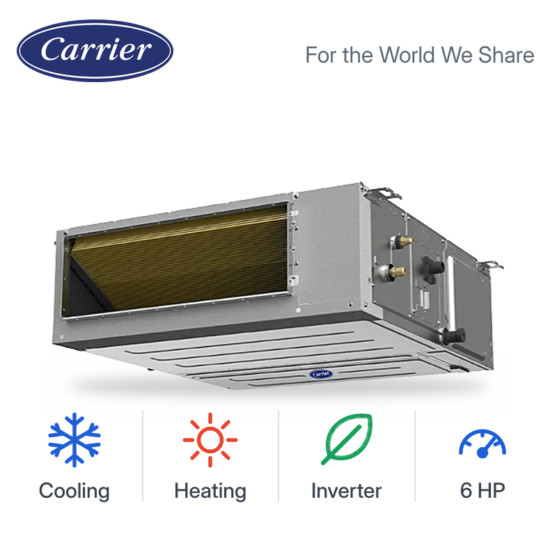 Carrier Climax Concealed Air Conditioner Inverter 6 HP Cooling & Heating
