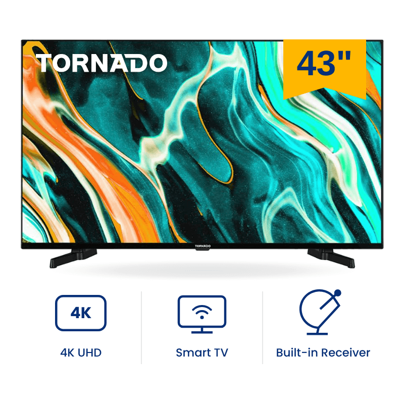 شاشة سمارت تورنيدو 43 بوصة 4K UHD