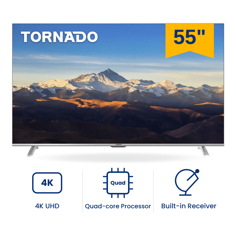 شاشة سمارت أندرويد تورنيدو 55 بوصة 4K UHD