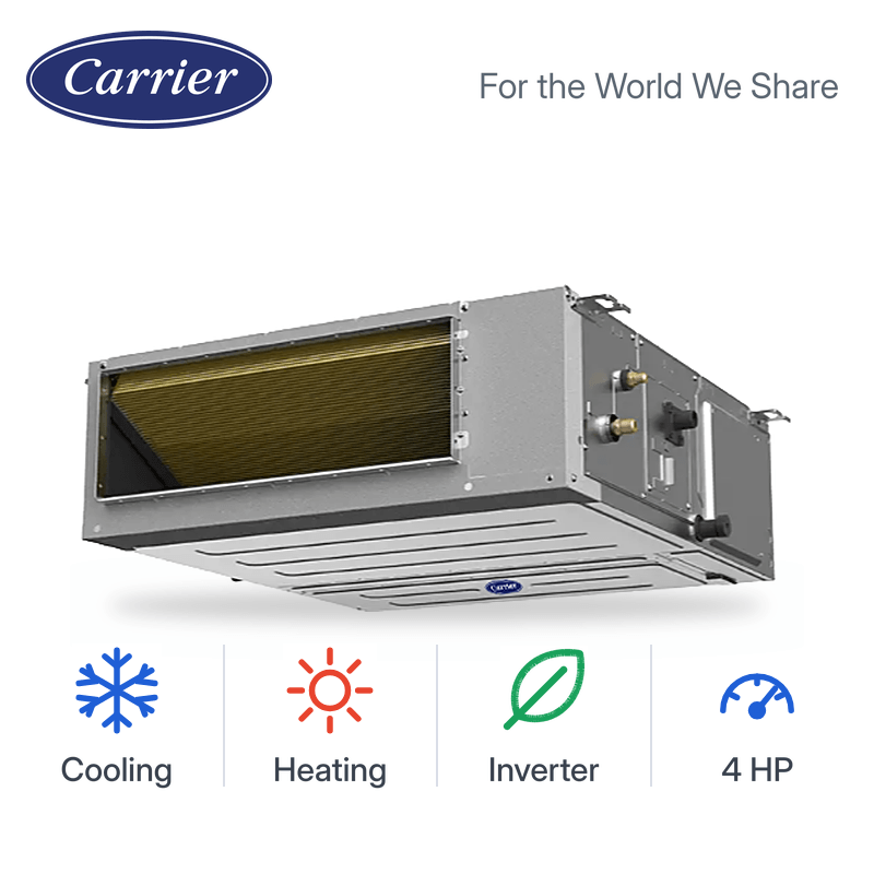 Carrier Climax Concealed Air Conditioner Inverter 4 HP Cooling & Heating