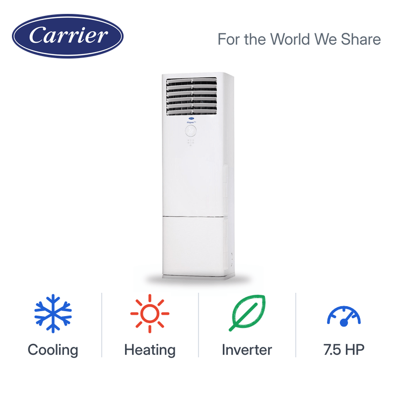 Carrier Elegant Free Stand Air Conditioner Inverter 7.5 HP Cooling & Heating