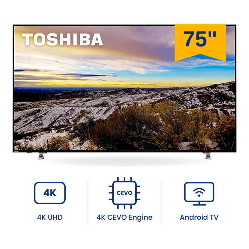 شاشة سمارت أندرويد توشيبا 75 بوصة 4K UHD
